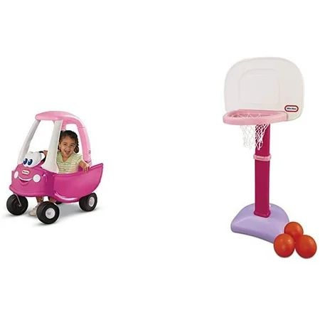 Little Tikes Princess Cozy Coupe Ride-On Pink & Tikes Easy Score Basketball Set Pink 3 Balls | Walmart (US)