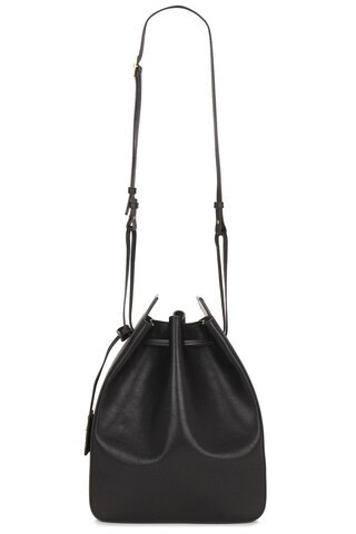Saint Laurent Large Bucket Bag in Dark Vert Fonce - Black. Size all. | FWRD 