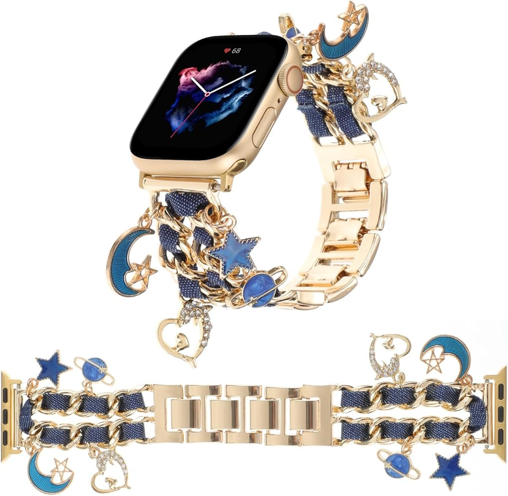 Stylish Wristband Compatible with Apple Watch Bands 38mm 40mm 41mm 42mm 44mm 45mm 49mm 46mm,Repla... | Amazon (US)