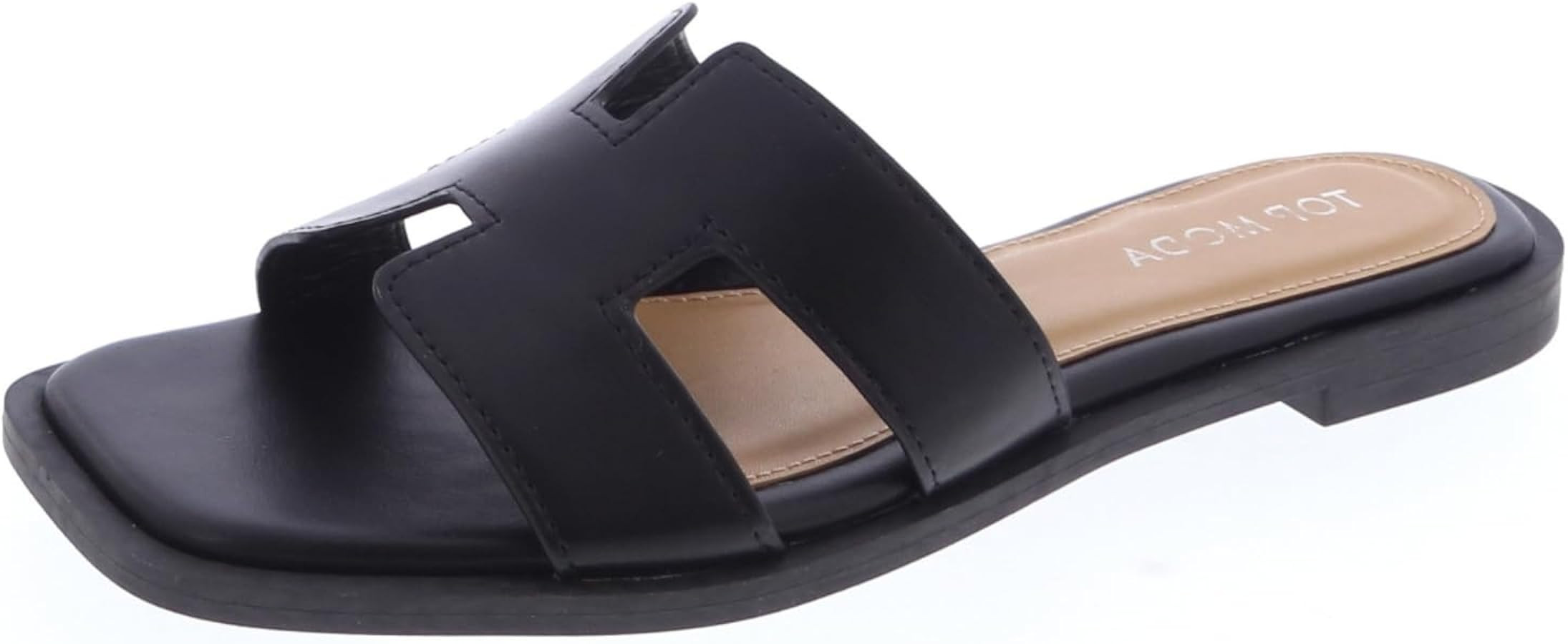 TOP Moda Elio-20 Women's Classic H-Band Slide Sandal for Women | Amazon (US)