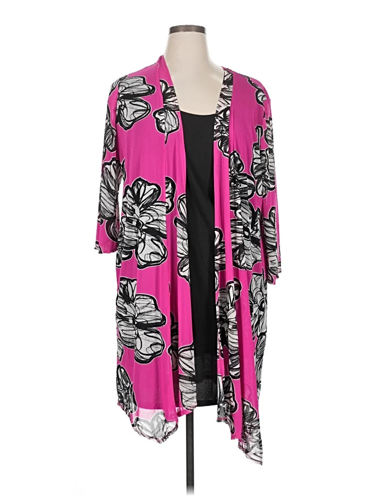 Luxology Pink Kimono Size 1X - 58% off | ThredUp (US)