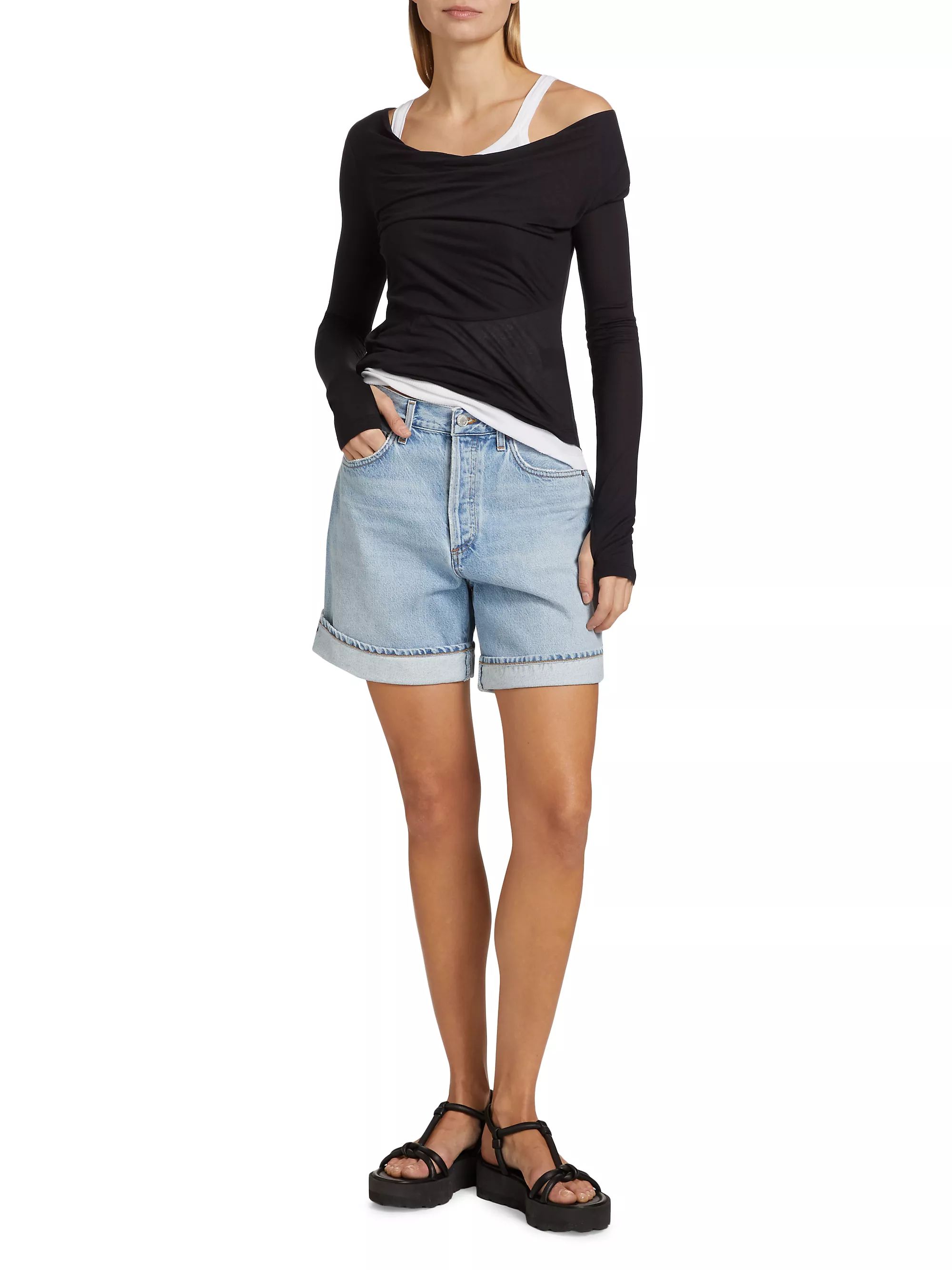 Dame Long Denim Shorts | Saks Fifth Avenue