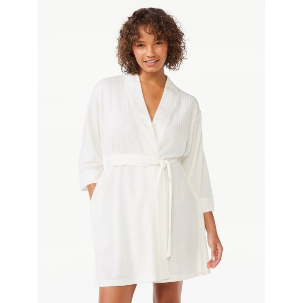 Joyspun Women's Waffle Knit Wrap Robe, Sizes S to 3X - Walmart.com | Walmart (US)