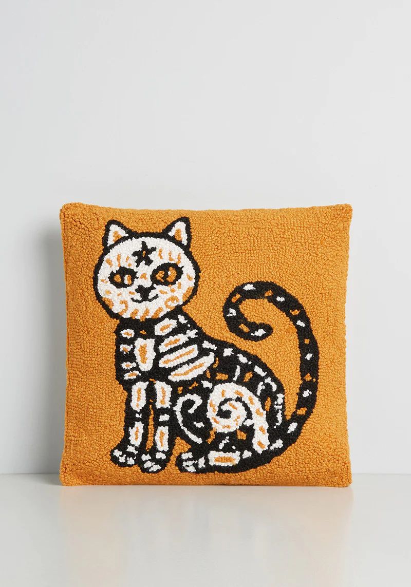 Purr-fectly Scary Hook Throw Pillow | ModCloth