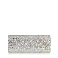 Champagne Coarse Glitter Acrylic Clutch Bag | Jimmy Choo (US)