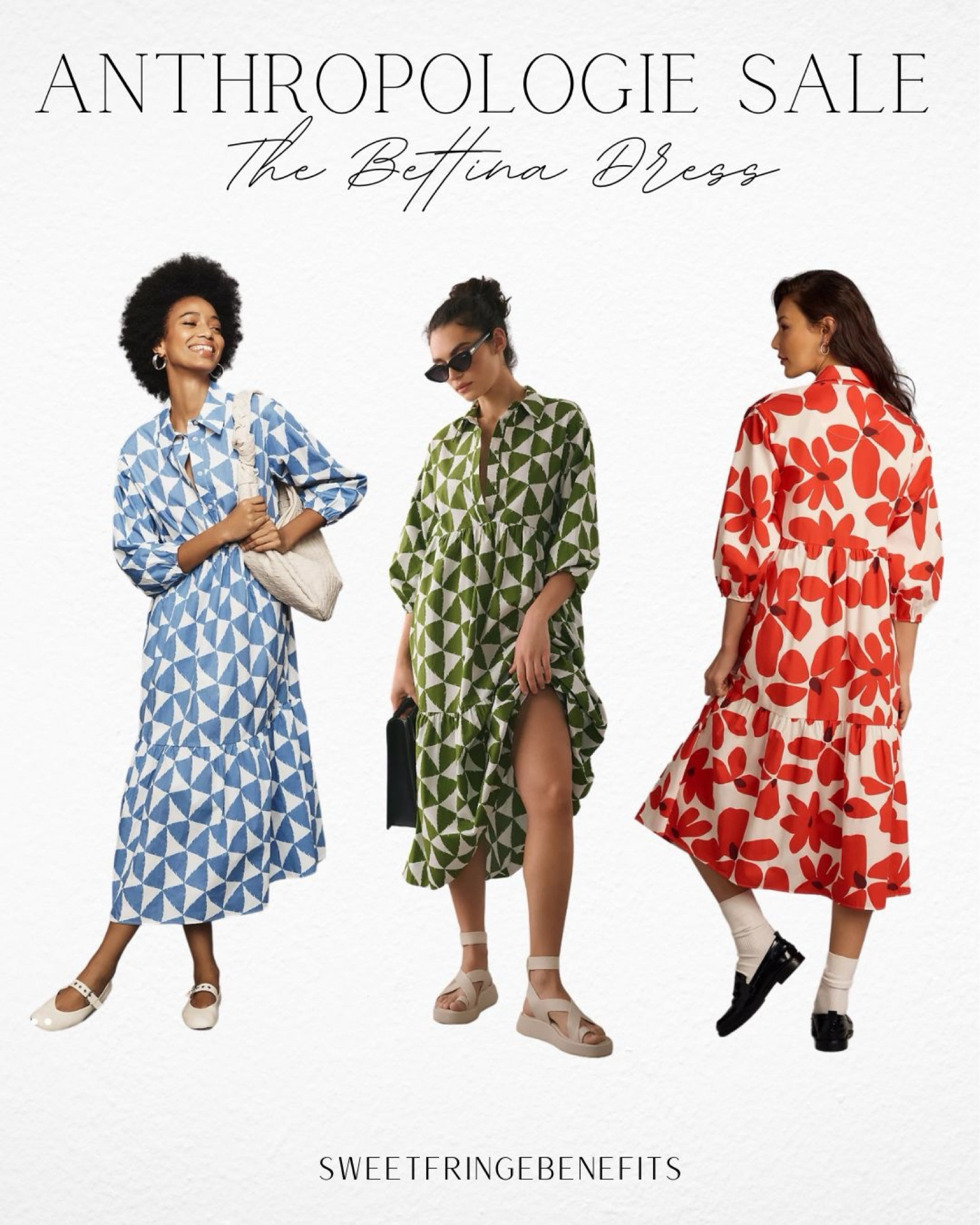 I love the Anthropologie Bettina dress! It’s oversized and the easiest dress to wear all spring summer vacation Easter long! 😁
And it comes in the prettiest prints! I wear a large. 

#LTKSpringSale #LTKSeasonal #LTKmidsize