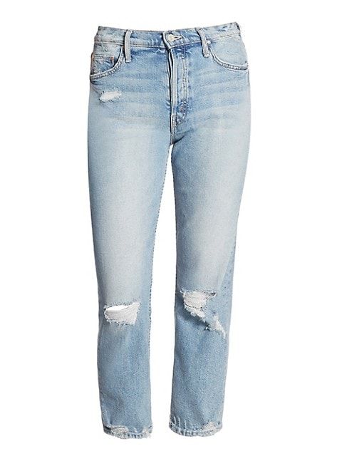 The Tomcat High-Rise Distressed Stretch Straight-Leg Jeans | Saks Fifth Avenue
