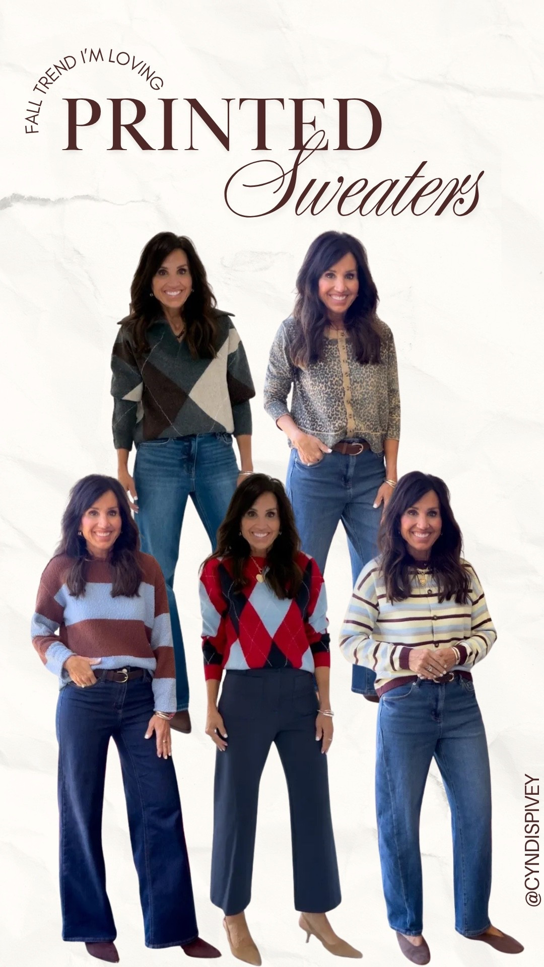 Loving printed sweaters this Fall! #FashionOver40