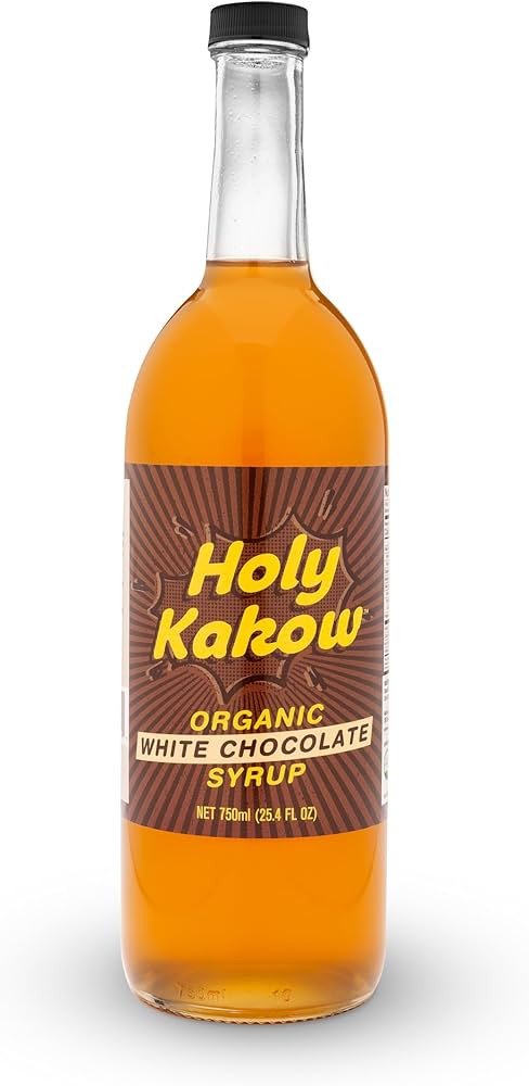 Holy Kakow Organic White Chocolate Syrup - Coffee Syrup, White Mocha Syrup, Organic Syrup for Cof... | Amazon (US)