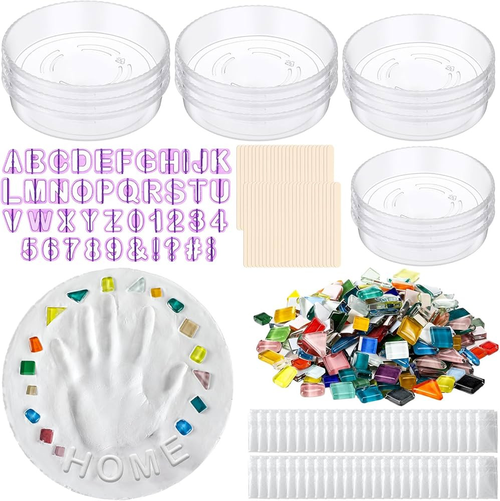 Jetec 12 Set Stepping Stone Mold Kit for Mother's Day Gift Creating Stepping Stones Garden Marker... | Amazon (US)