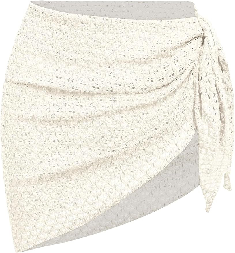 ZAFUL Women's Sarong Coverups Beach Wrap Sheer Bikini Wraps Chiffon Cover Ups for Swimwear | Amazon (US)