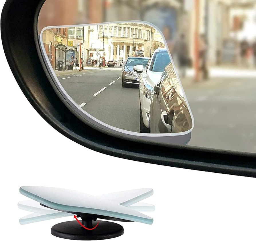 2 Pack - Fan Shaped 2.5" Verivue Mirrors Blind Spot Mirror for Car, Universal Fit, HD, Stick on, ... | Amazon (US)