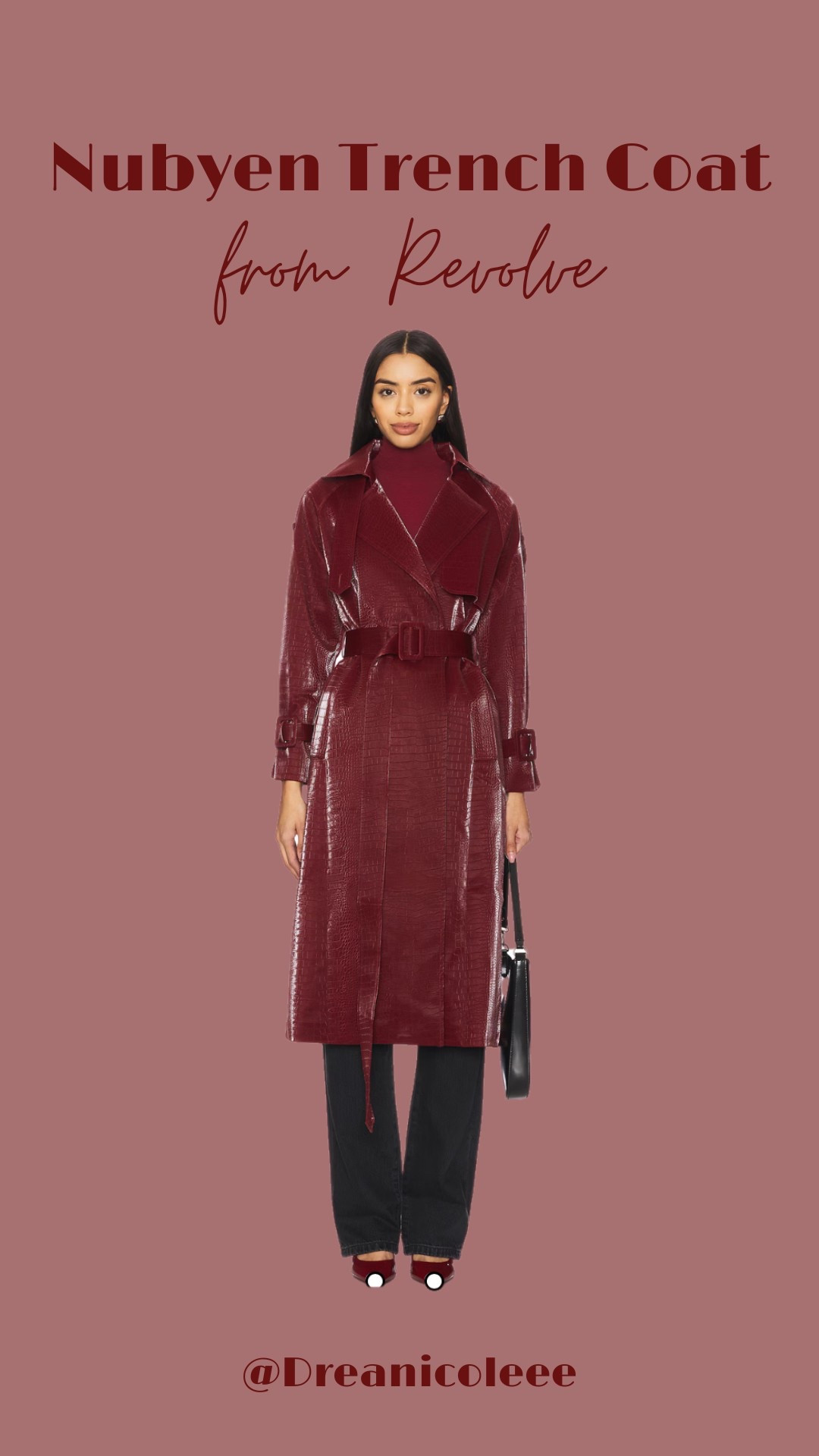 Hey y'all!! We all know the berry/burgundy color-way has been on trend this season so I had to put y'all on to this beautiful trench coat that I found on Revolve! I did a review on my YouTube channel but this coat fits so good and it's such good quality, def a staple piece you need for your closet. It keeps selling out so if you want it get it now. Lol. I ordered mine in a size Medium. 

#LTKSeasonal #LTKStyleTip