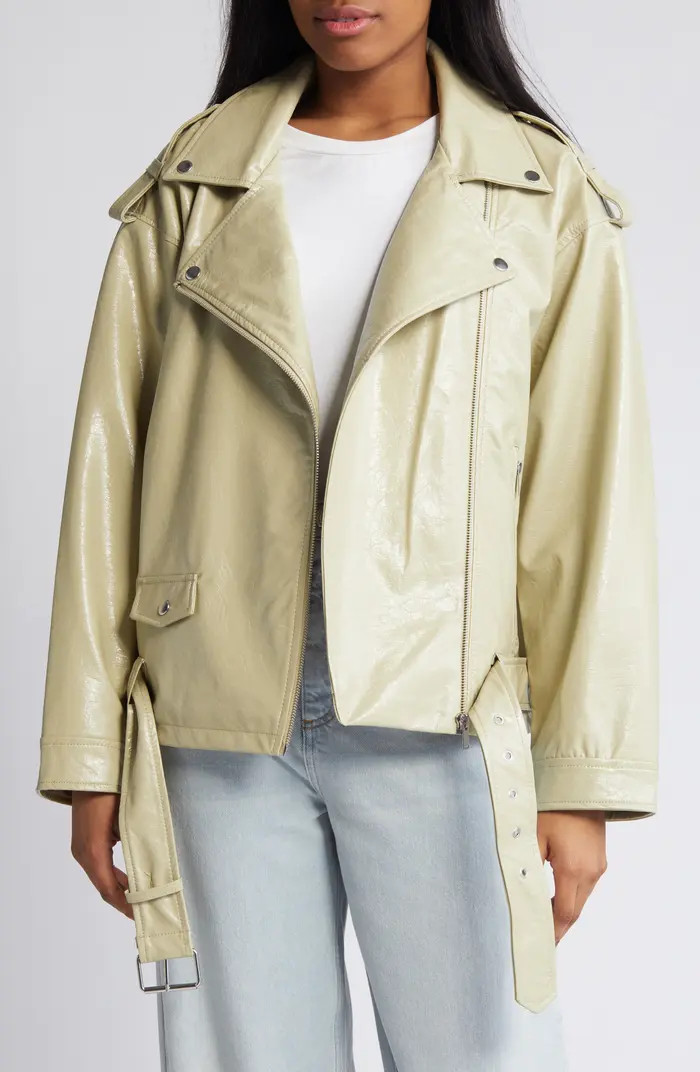 Noisy may Kane Paulina Faux Leather Moto Jacket | Nordstrom | Nordstrom