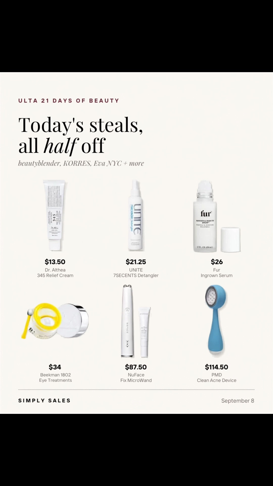 Ulta 21 Days of Beauty has some GOOD ones today 👀

I grabbed the UNITE 7SECONDS Detangler because mine literally ran out this weekend and I immediately regretted not having a backup. It’s $21.25 today, normally $42.50.

Also 50% off today: Fur Ingrown Serum, Beekman 1802 Eye Treatments, NuFACE FIX + the PMD Clean Acne Device.

Today only, so if you’ve been waiting on any of these, this is the day.

Ulta 21 Days of Beauty, Ulta beauty sale, 50% off beauty, UNITE 7SECONDS Detangler, Fur Ingrown Serum, Beekman 1802, NuFACE FIX, PMD Clean Acne Device, beauty deals, skincare deals, haircare deals @ulta

#LTKBeauty #LTKmorningroutine #LTKSaleAlert