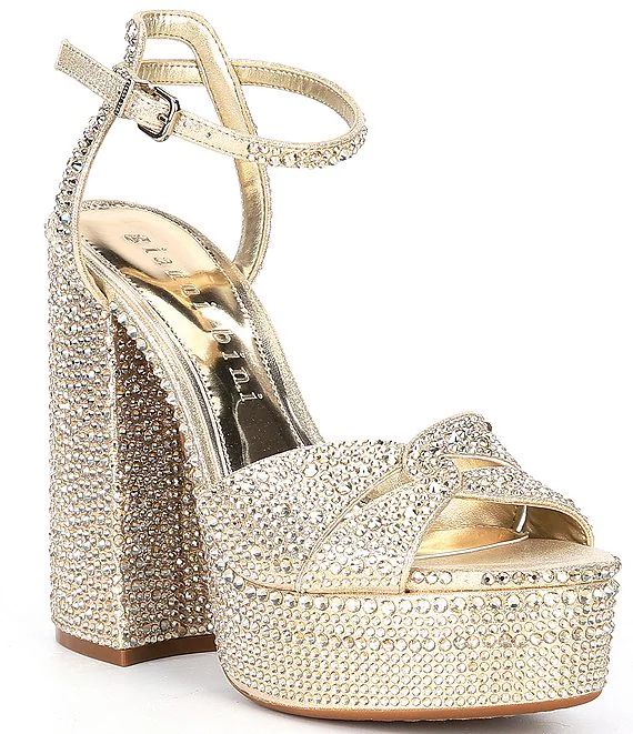 Kemara Open Toe Embellished Glitter Platform Dress Sandals | Dillard's