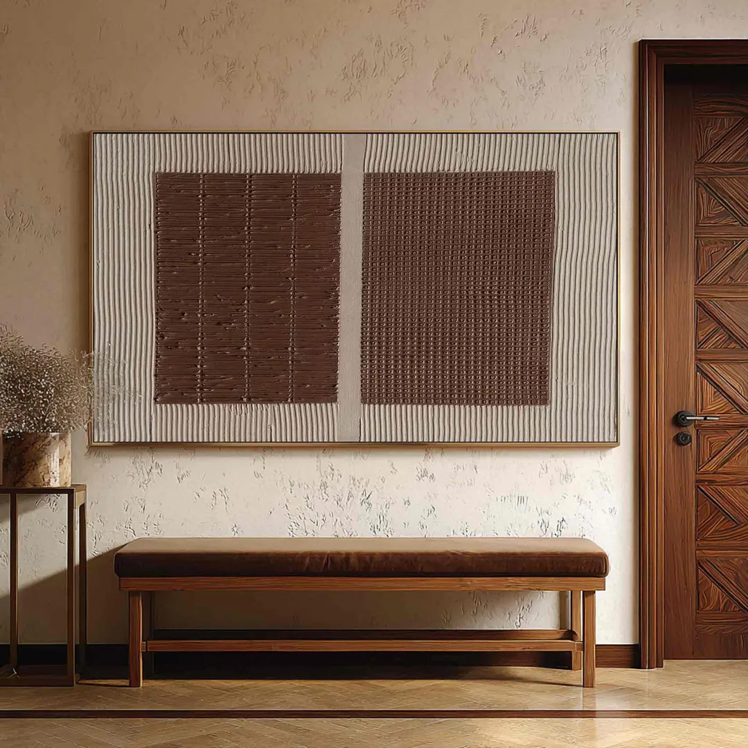 Pure Textured Minimalist Wall Art Pure Brown Minimalist Art Beige 3D Textured Painting Pure Textu... | Etsy (US)