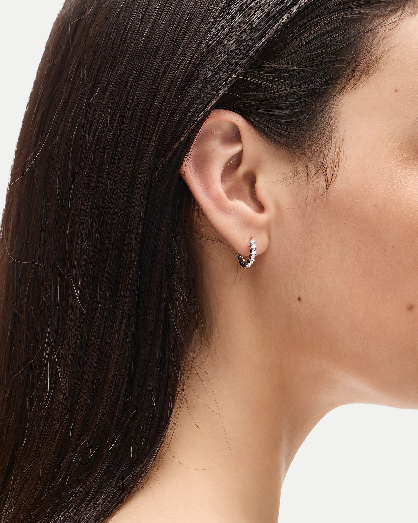 Mini metallic twist huggie earrings | J. Crew US