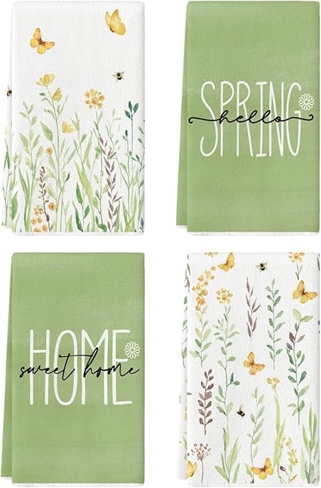 Artoid Mode Flower Home Spring Kitchen Towels Dish Towels, 18x26 Inch Seasonal Decoration Hand To... | Amazon (US)