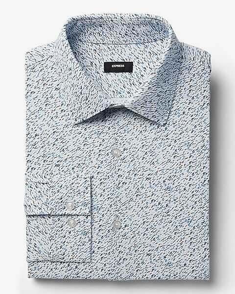Slim Mini Dot Stretch Modern Tech 1mx Dress Shirt | Express