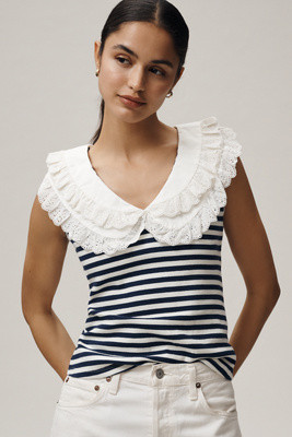 Maeve Ruffle Collar Tank | Anthropologie (US)