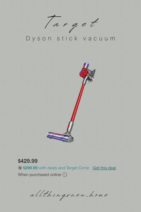 Dyson stick vacuum for a great price 

#LTKxTarget #LTKhome #LTKsalealert