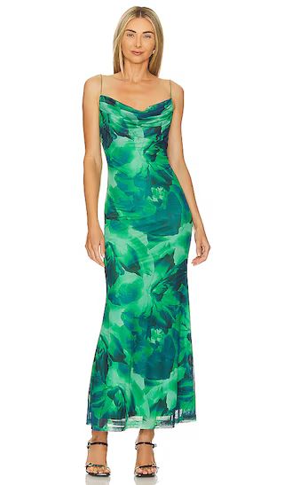 Kapri Slip Dress in Green Floral | Revolve Clothing (Global)