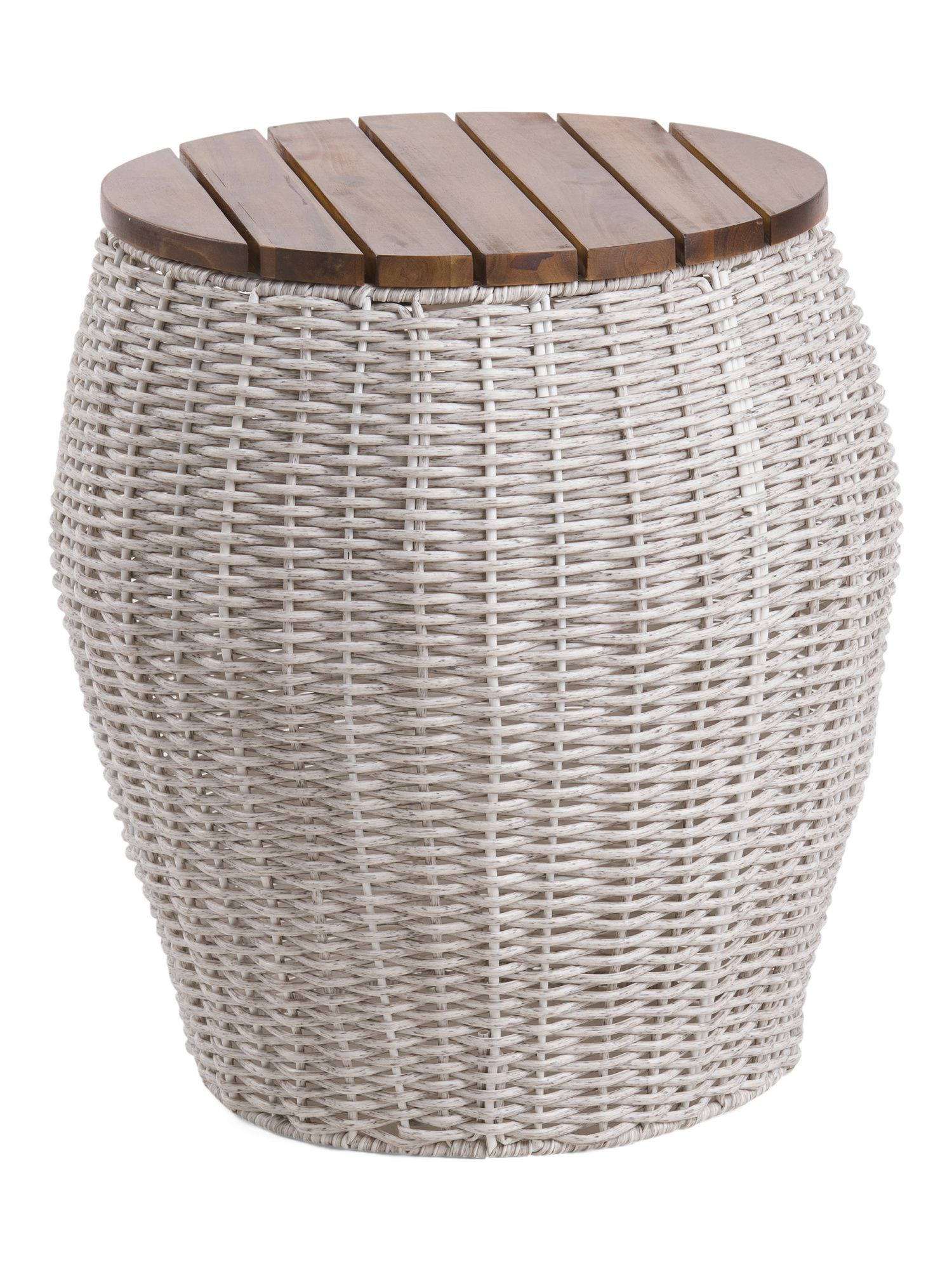 Outdoor Acacia Top Woven Table | The Global Decor Shop | Marshalls | Marshalls