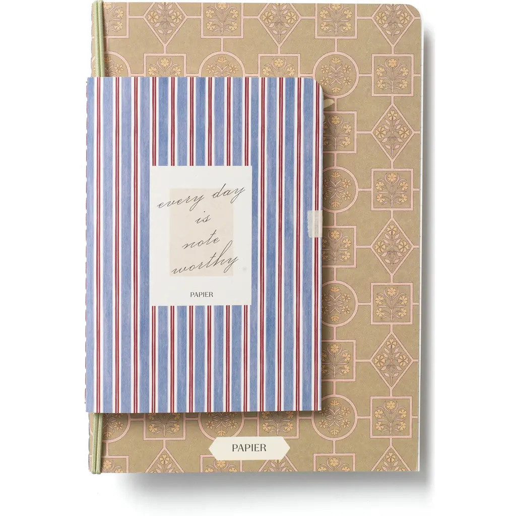 Papier Stripes 2-Pack Softcover Notebooks in Open Miscellaneous at Nordstrom | Nordstrom