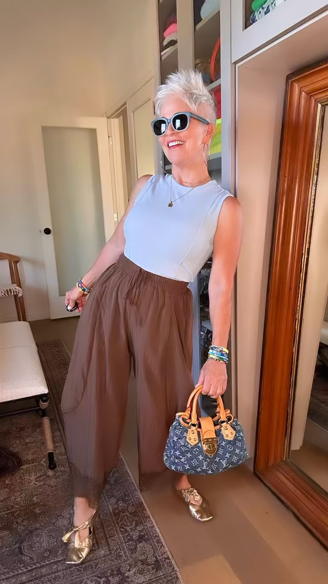If you don’t have any lace trimmed balloon pants, yet, I would highly suggest them! They are so much fun! ￼

#LTKgrwm #LTKOver40 #LTKPetite