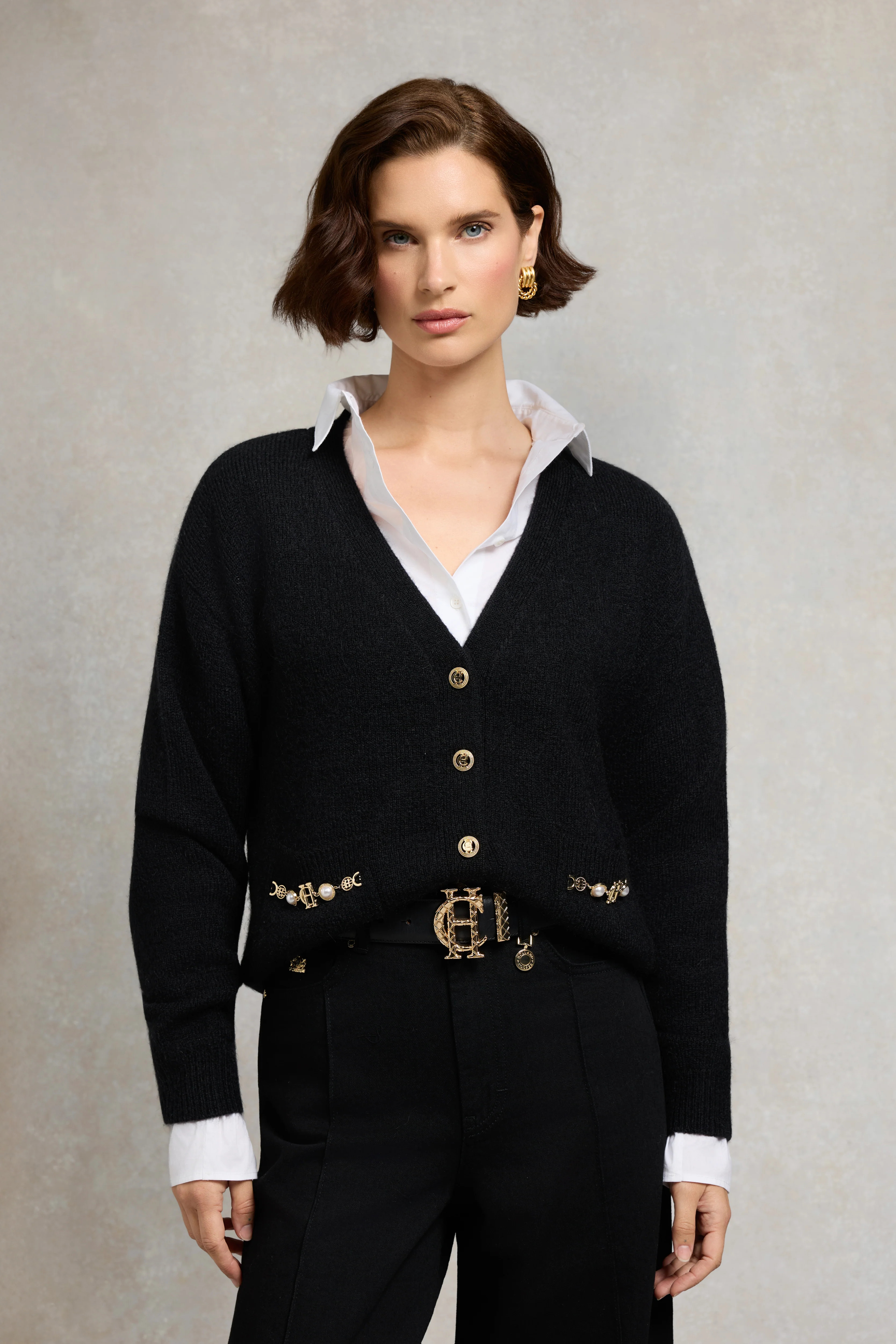 Mila Cardigan (Black) | Holland Cooper