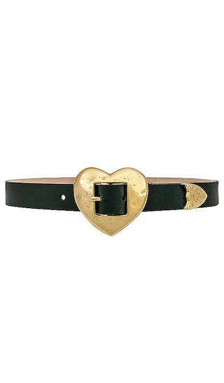 Streets Ahead Brass Hammered Heart Belt in Black. - size S | Revolve Clothing (Global)