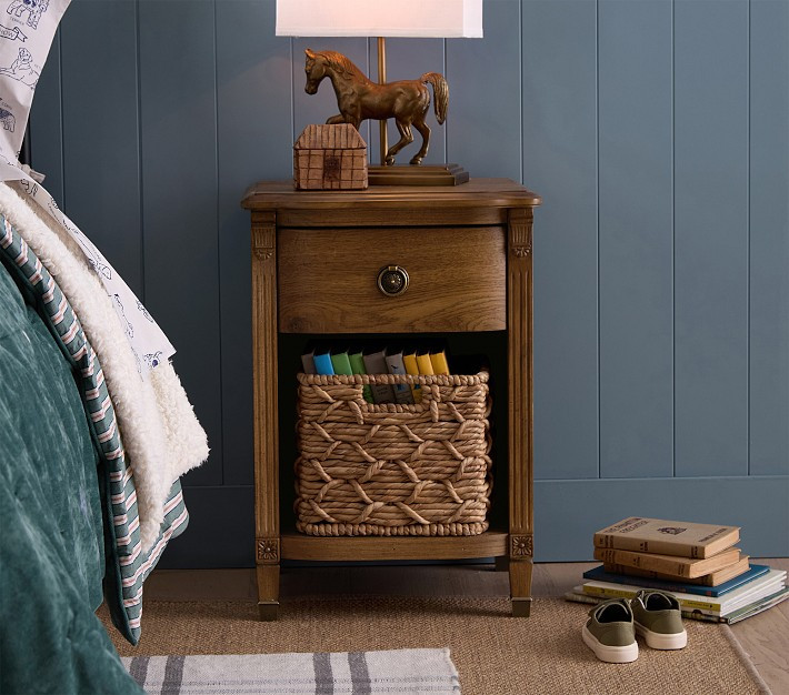 Chris Loves Julia Aged Oak Nightstand (18") | Pottery Barn Kids