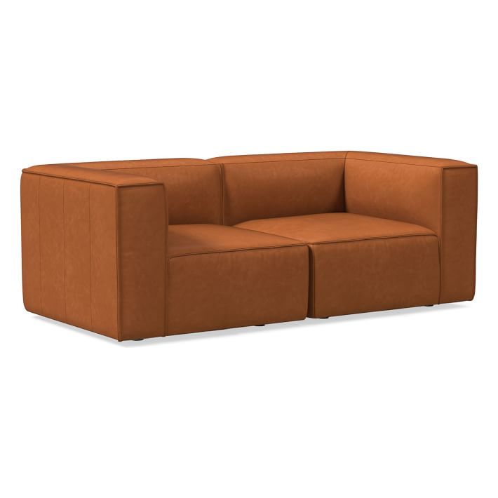 Remi Leather Modular Sofa (72"–108") | West Elm (US)