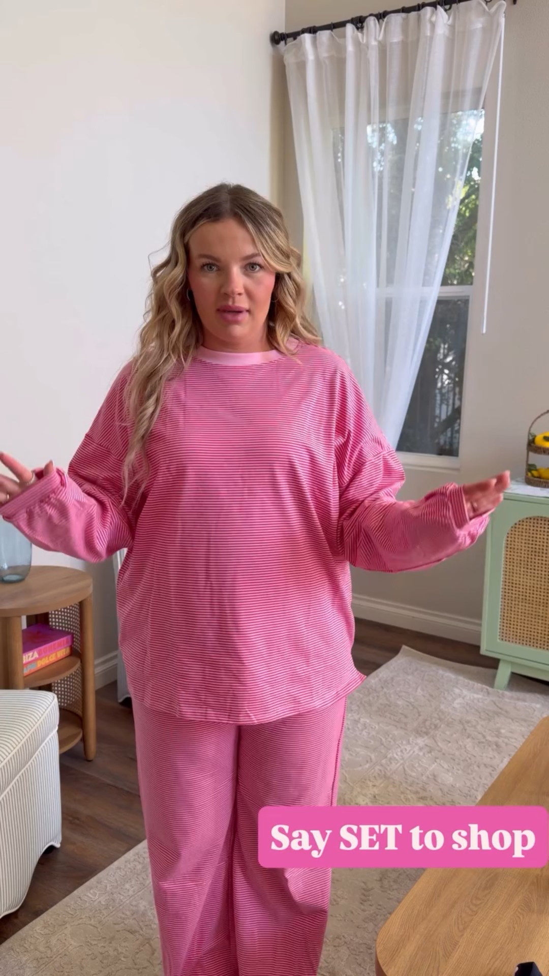 Love this cute striped lounge outfit! And love the puffed cuff at the end of the sleeves! 

#LTKMidsize