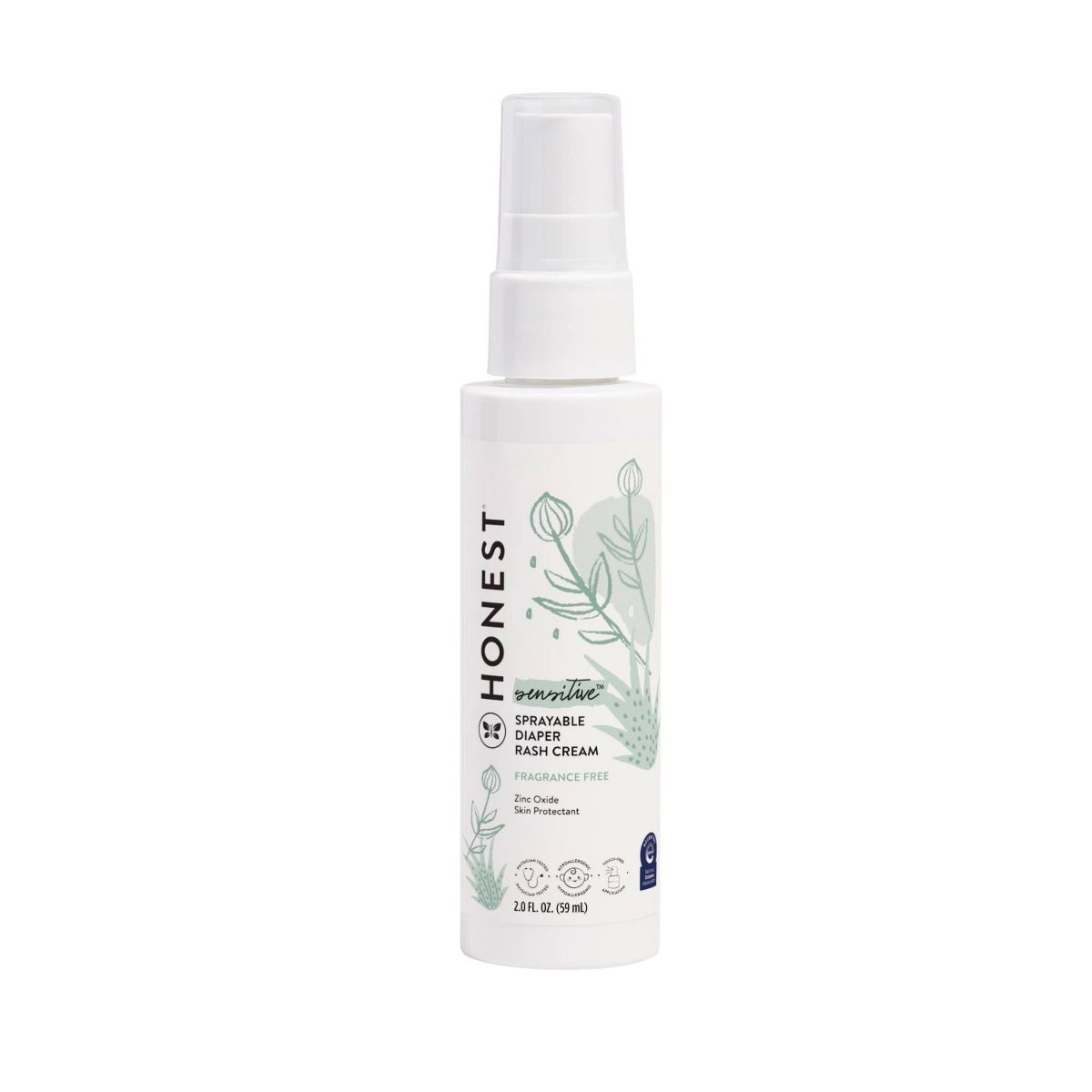 The Honest Company Sensitive Sprayable Fragrance Free Diaper Rash Cream - 2 fl oz | Target