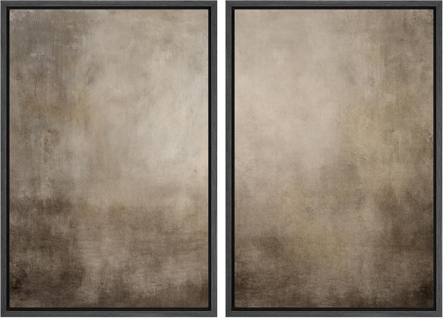 MUDECOR Framed Canvas Print Wall Art Monochromatic Gradient Abstract Minimalist Gray Illustrations Modern Art Decorative Bohemian Colorful Chic for Living Room, Bedroom, Office - 16"x24"x2 Black | Amazon (US)