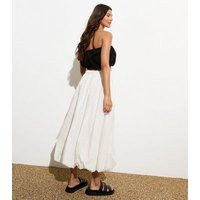 White Bubble-Hem Midi Skirt New Look | New Look (UK)