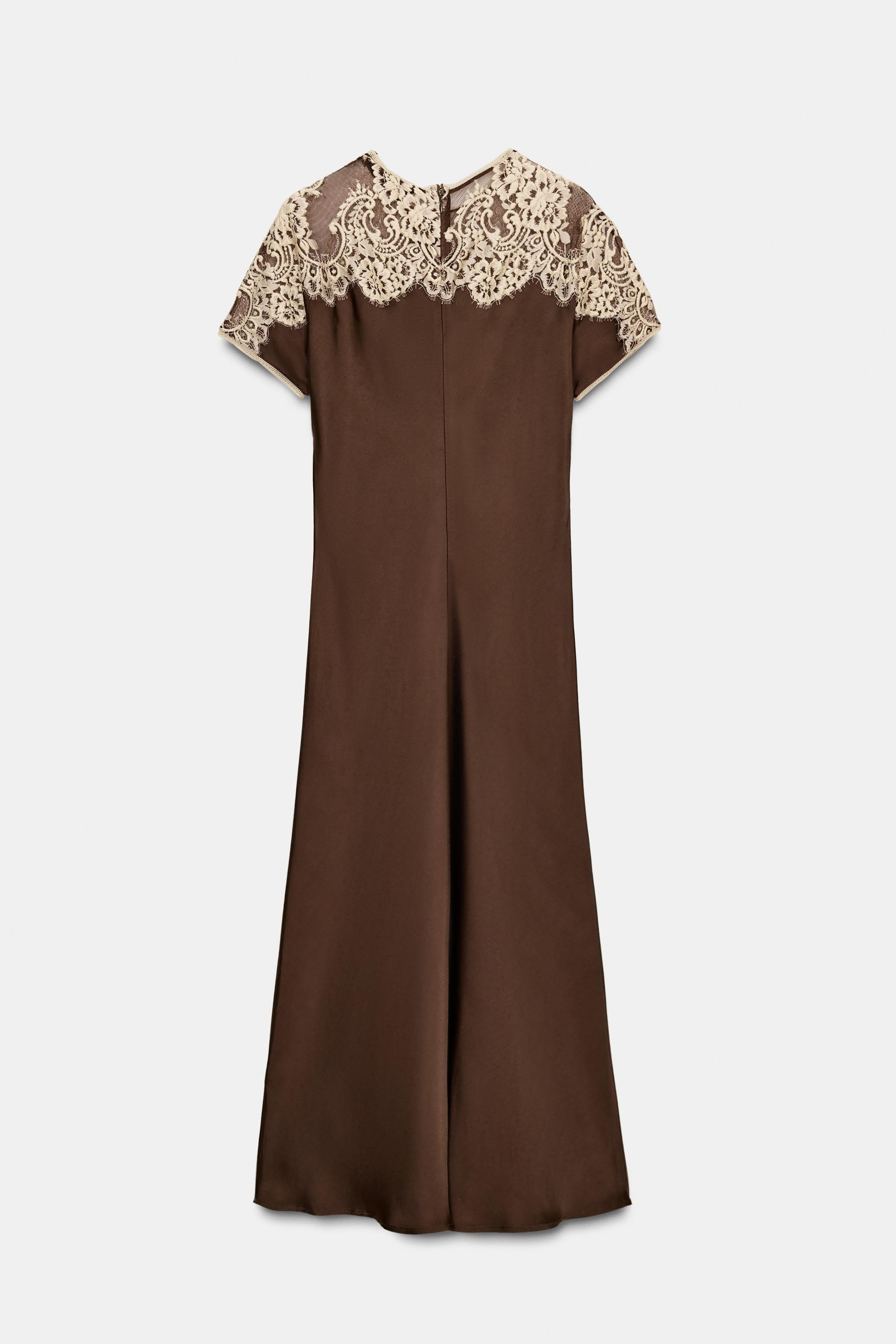 ZW COLLECTION LIMITED EDITION SATIN LACE DRESS | Zara UK