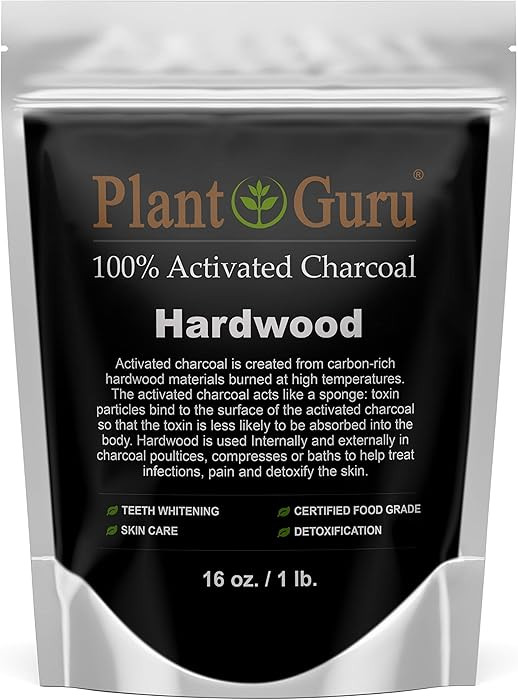 Activated Charcoal Powder 1 lb. Hardwood - Food Grade Kosher Non-GMO - Teeth Whitening, Facial Ma... | Amazon (US)
