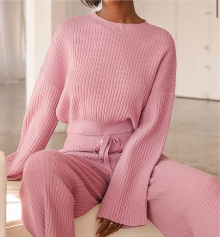 Sweater loungewear on sale 

#workfromhome #loungewear #pajamas #sweaterset #cozy #sale #traveloutfit #airportstyle 

#LTKsalealert #LTKstyletip #LTKtravel