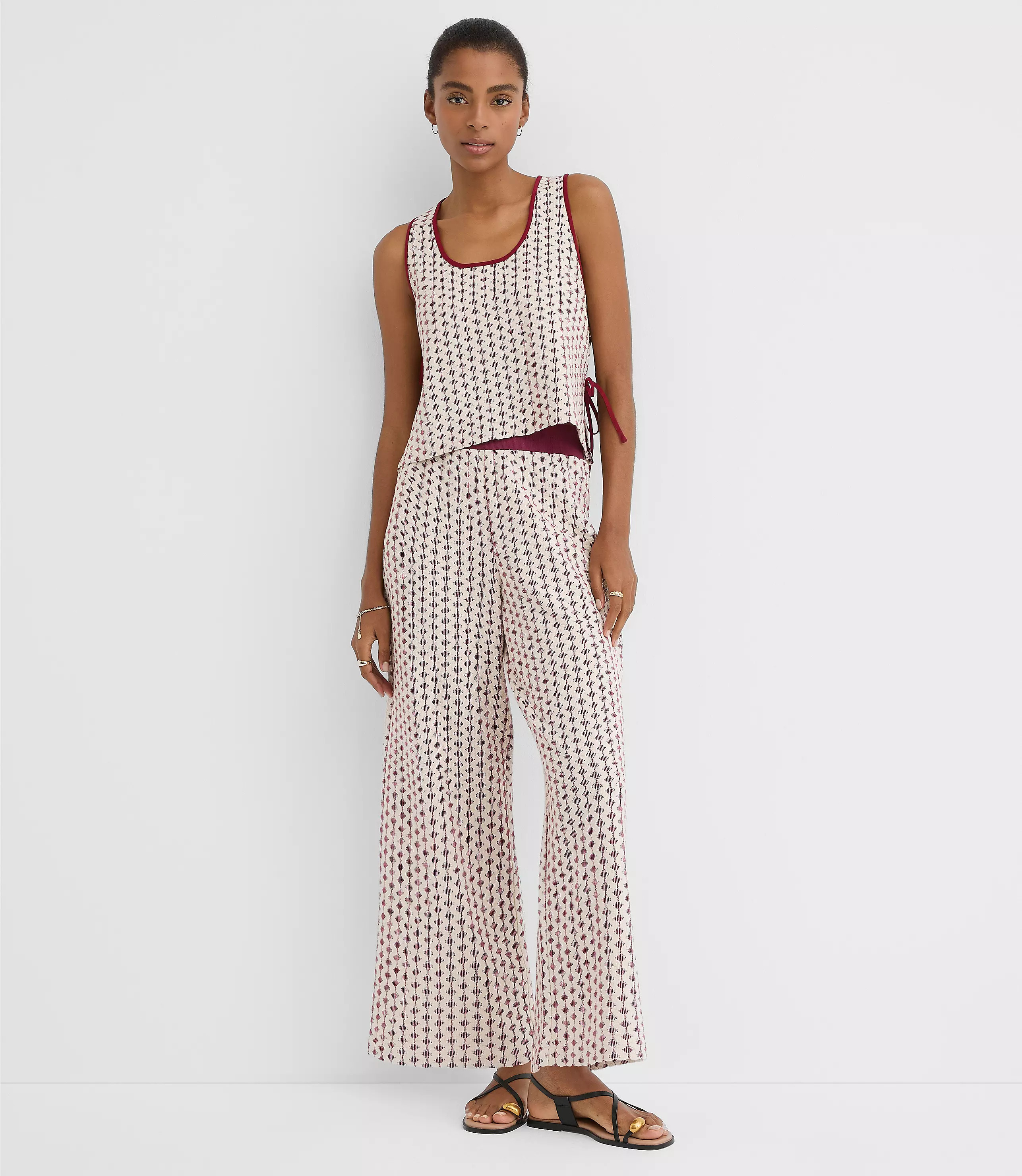 LOFT Beach Geo Crochet Wide Leg Pants | LOFT