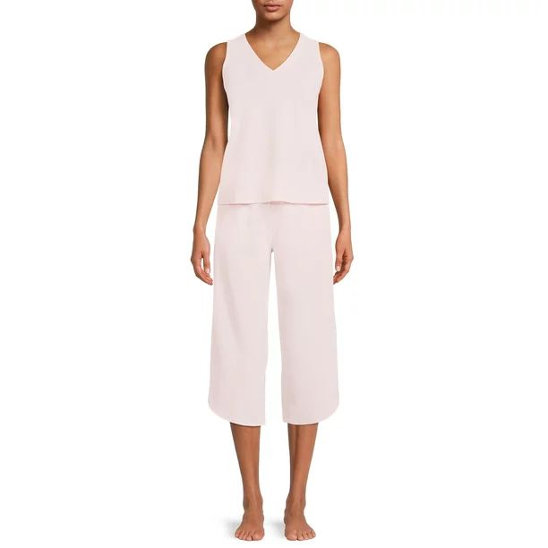 Lissome Women's and Women's Plus Tank Top and Capri Pants Sleep Set, 2 Piece | Walmart (US)