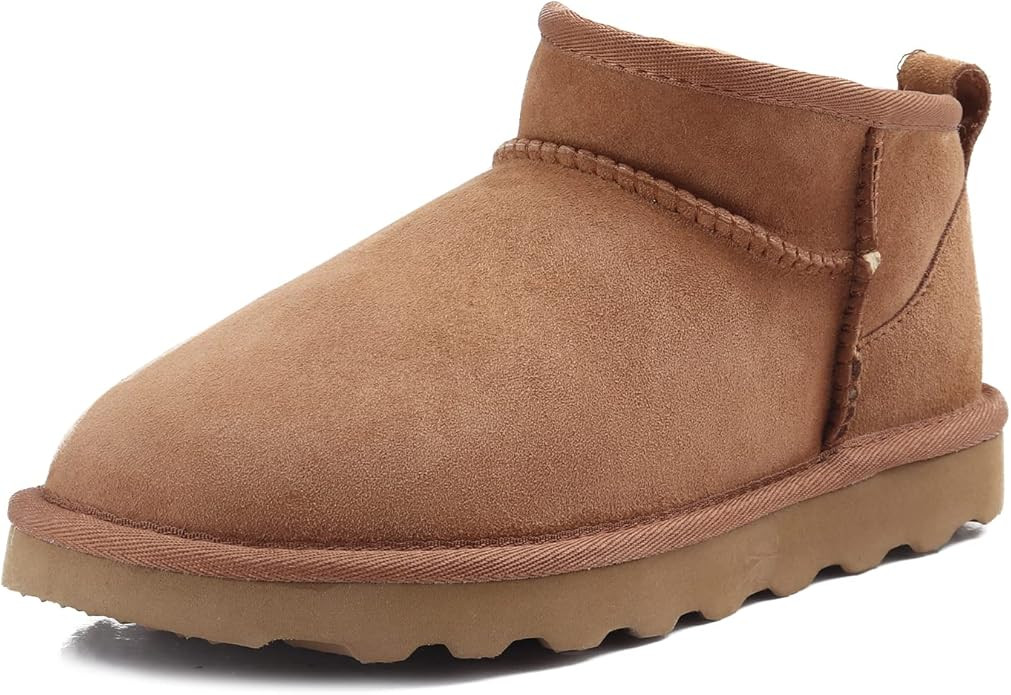 Amazon.com | dirhams Women's Mini Snow Boots, Ankle Short Bearpaw Mini Boots for Women with Water... | Amazon (US)