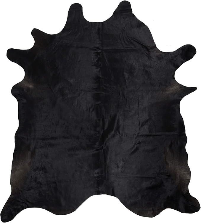 Solid Black Cowhide Rug - Natural & Gaucho Cowhides | Amazon (US)
