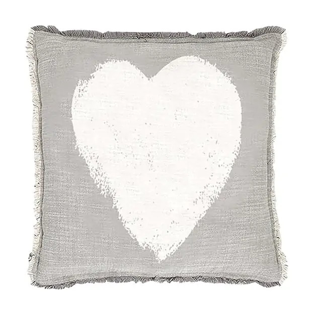 Rustic Heart Fringed Pillow | Antique Farm House