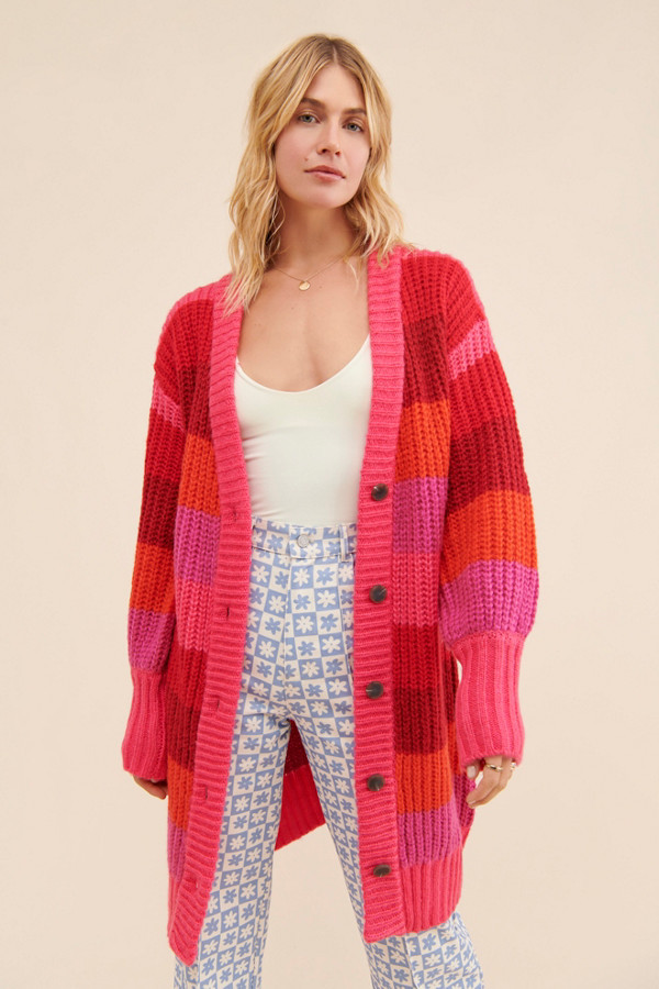 Striped Maxi Cardigan | Nuuly
