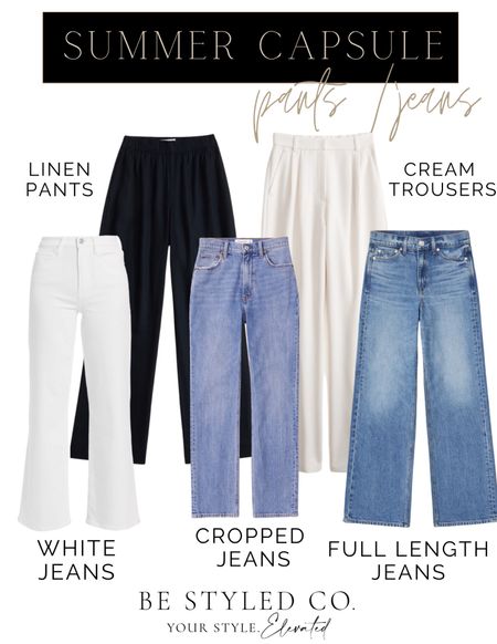 Summer capsule / pants and jeans - showing you 18 items that you can style multiple ways for summer 

#LTKOver40 #LTKSeasonal #LTKStyleTip