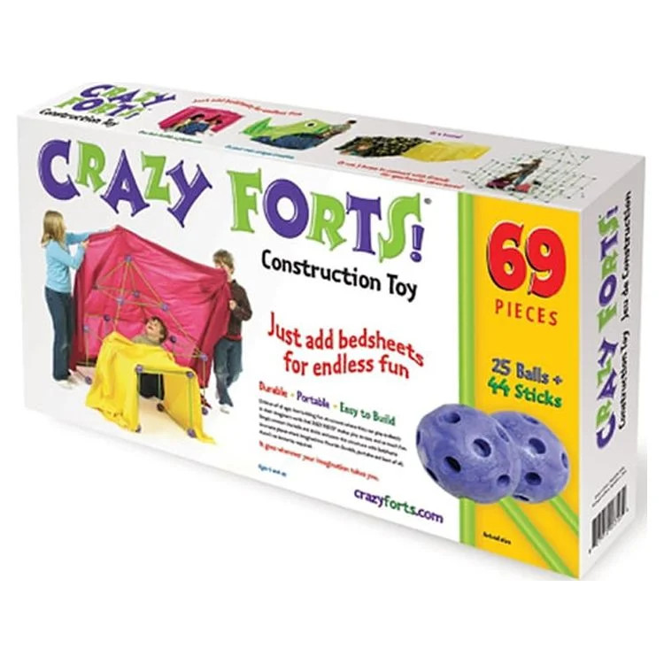 Crazy Forts! 69 Piece Buildable Indoor/Outdoor Play Fort Playset | Walmart (US)