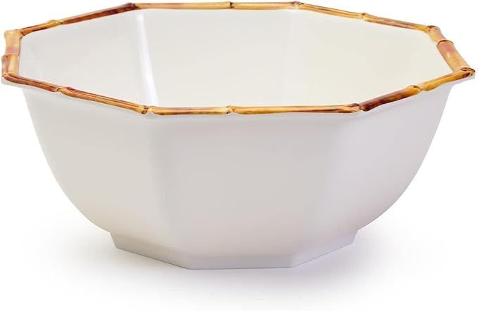 Amazon.com | Two's Company BAMBOO TOUCH OCTAGONAL SERVING BOWL, White: Cereal Bowls | Amazon (US)